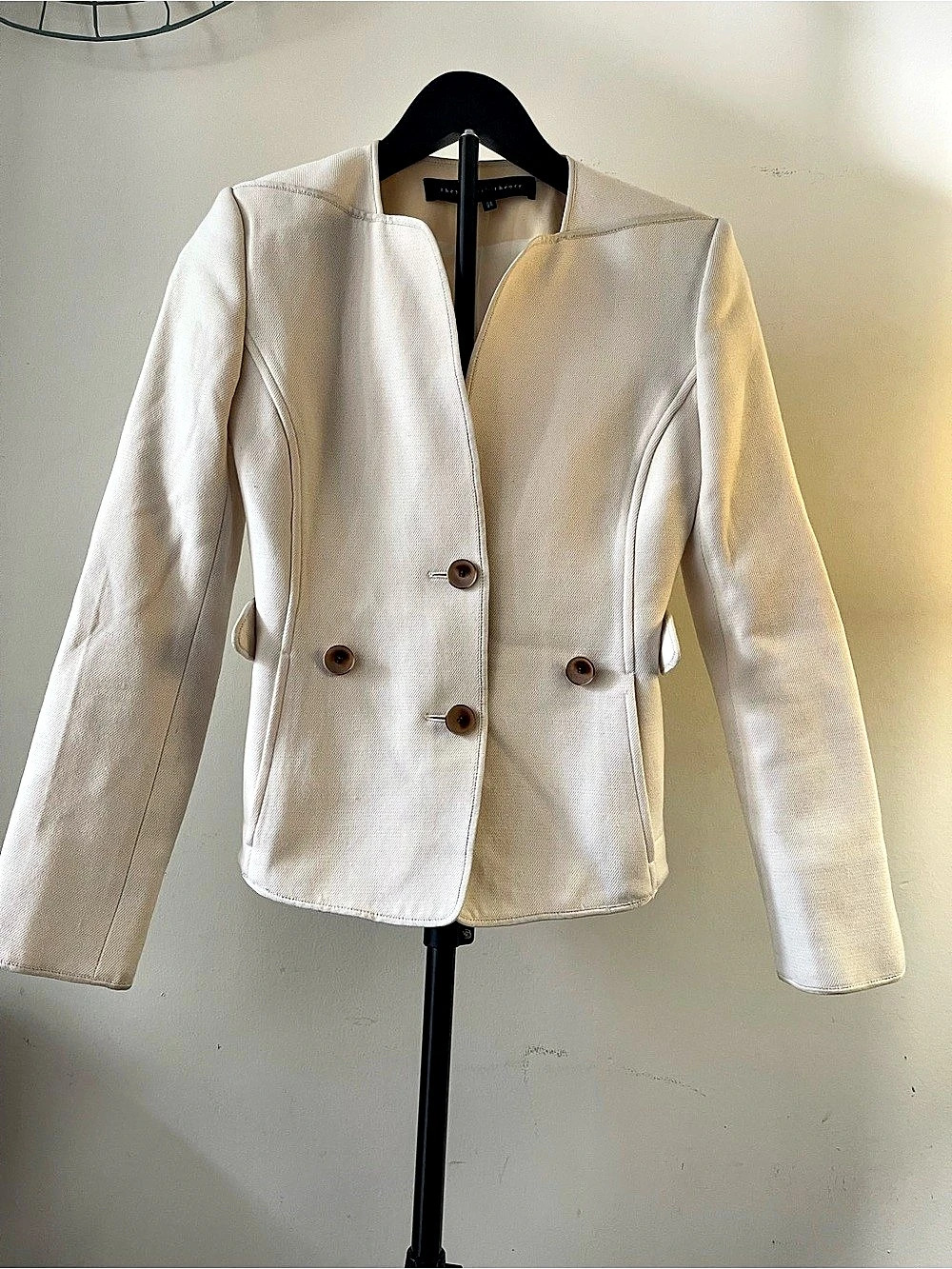 theyskens' theory Textured Blazer in Cream Size xs/s